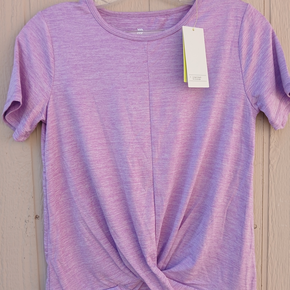All in Motion Lavender Twist-Front Tee